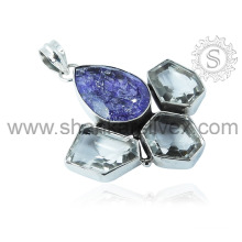 Fashion Of Desire Crystal, Star Onyx 925 Sterling Silver Pendant Unique Gemstone Design Jewelry Wholesale PNCT1188-6